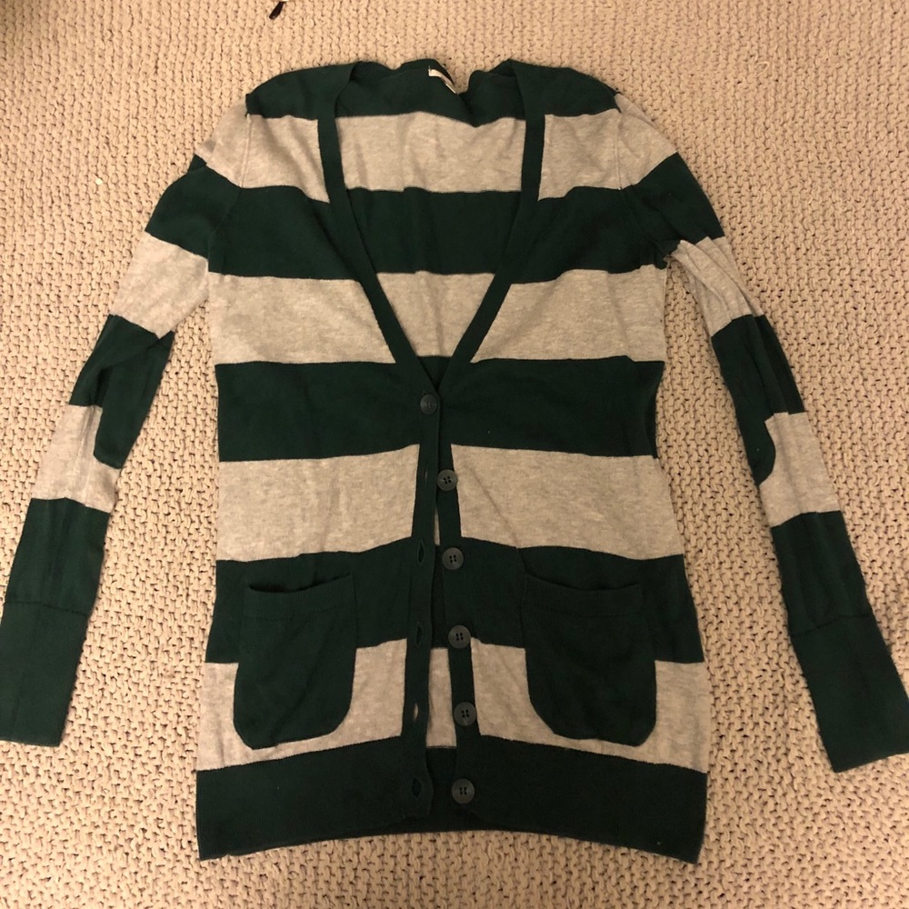 striped cardigan